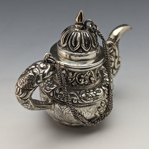 Vintage Continental Silver Miniature Teapot 116g